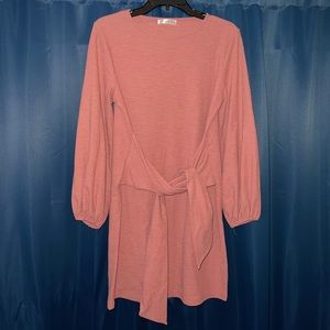 R.Vivimos Dress Pink Dusty Rose Adjustable Tie Size L 12/14